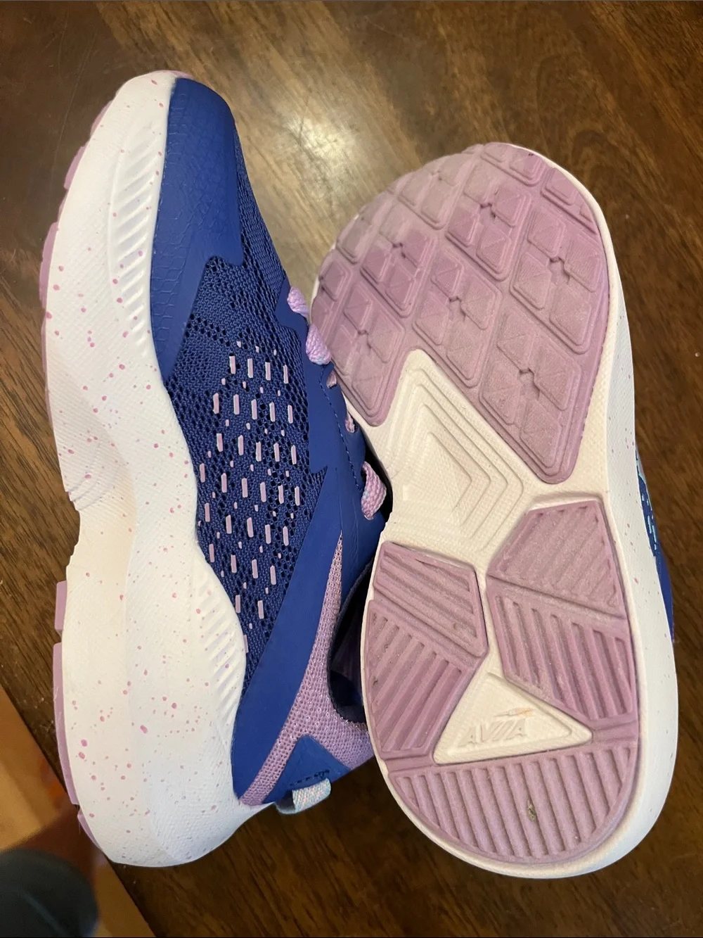 Avia Kids Navy and Pink Lace-Up Sneakers